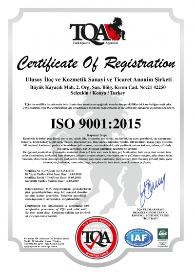 Iso 9001:2015 Certificate